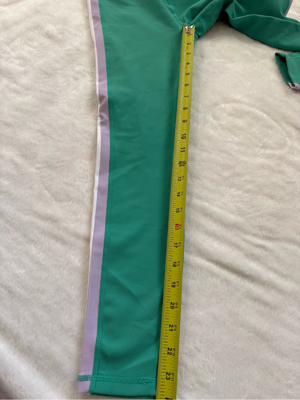 WILO Matching Activewear Set Green Ribbed Leggings & Sports Bra Colorblock S - Picture 8 of 8